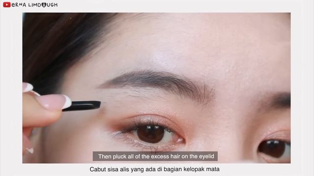 MY EYEBROW ROUTINE - Korean Eyebrow Tutorial (Indo Subs) | Erna Limdaugh
