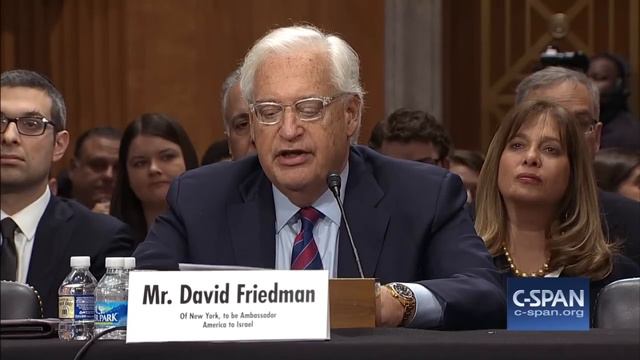 Israeli Ambassador nominee David Friedman Opening Statement (C-SPAN) смотреть онлайн