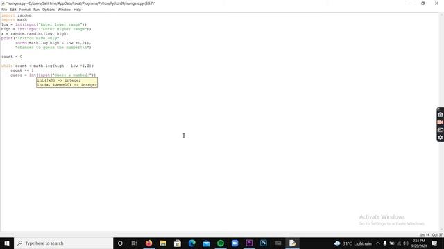 Make Your First Python Game in 6 minutes (Number Guessing Game) смотреть онлайн