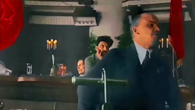 Soviet Leader Vladimir Lenin Colour Footage. Remastered. смотреть онлайн