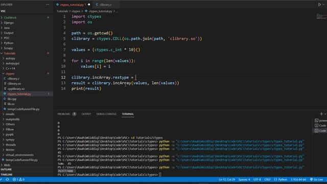 Using Arrays with Python Ctypes смотреть онлайн