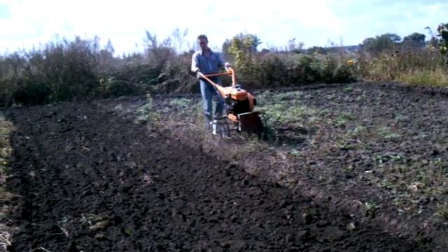 Motoblok Кентавр 3040Д пашет.AVI