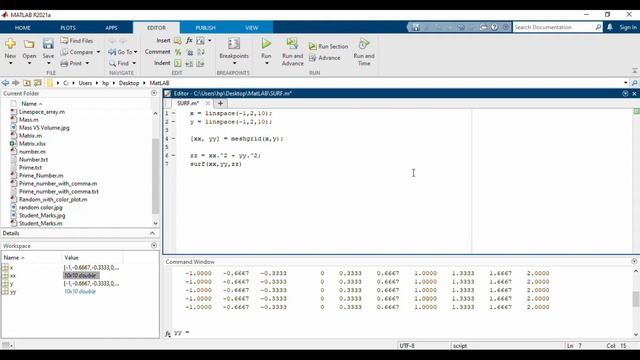 MATLAB tutorial - 3D plot for beginners (meshgrid, surf, bar3, plot3, contour) смотреть онлайн
