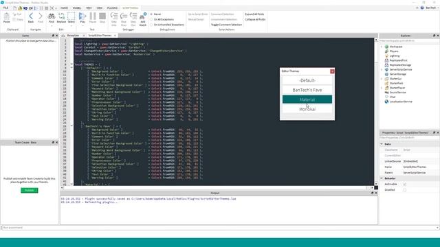 Editor Themes - Roblox Plugin (Released!) смотреть онлайн