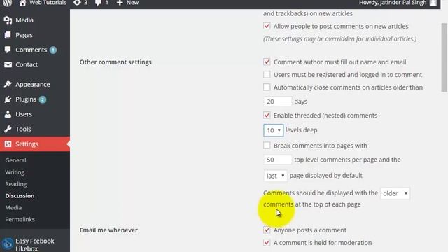 12.) WordPress Tutorials in Hindi / Urdu for Beginners - Settings section in Wordpress смотреть онлайн