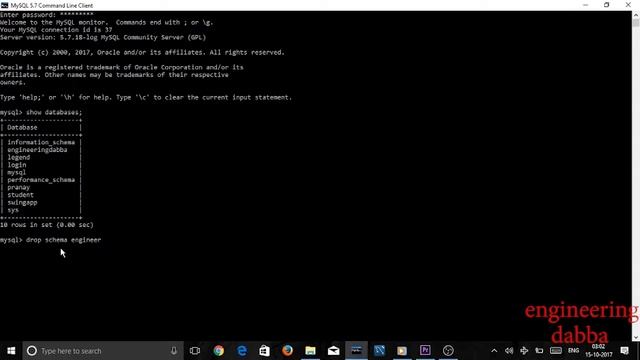 Delete Databases in MySql using cmd смотреть онлайн