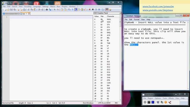 ZipBomb - Insert Null Value In Text File смотреть онлайн