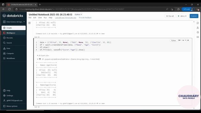 All Pyspark methods for na|Null Values in DataFrame - dropna|fillna|where|withColumn for Databricks смотреть онлайн