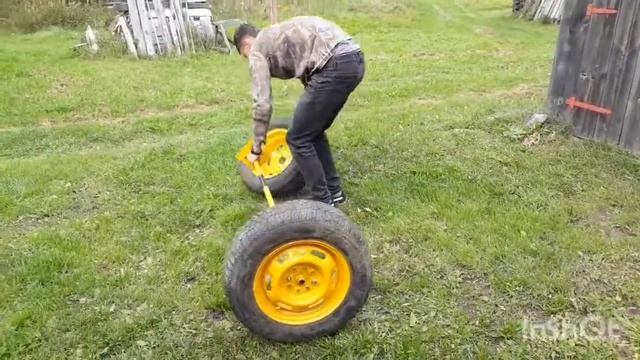 Штанга дома из автомобильных колёс#р14#спортзал своими руками#самодельный спортзал#fitness#Бицепс смотреть онлайн