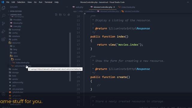 Laravel 7 CRUD APPLICATION in Hindi - Register Route | Create Model View Controller смотреть онлайн