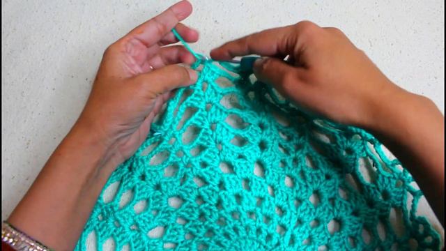 Crochet Pineapple Table Runner Pattern Tutorial in English смотреть онлайн