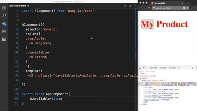 Angular 2: Attribute Directives, ngClass, ngStyle смотреть онлайн