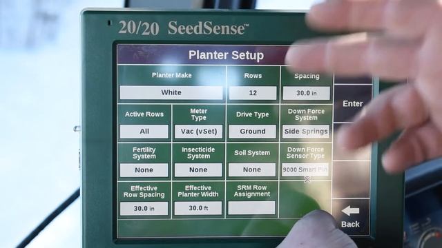 Precision Planting 20/20 Gen 2 Monitor - Planter Setup