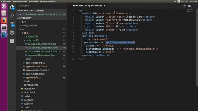 PUM18 - Adding a Pentaho Dashboard controlled by an external HTML element into a component смотреть онлайн