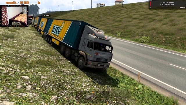 Мультиплеер Конвой Карта «Суровая Россия Сибирь» версия R20 Euro Truck Simulator 2 смотреть онлайн