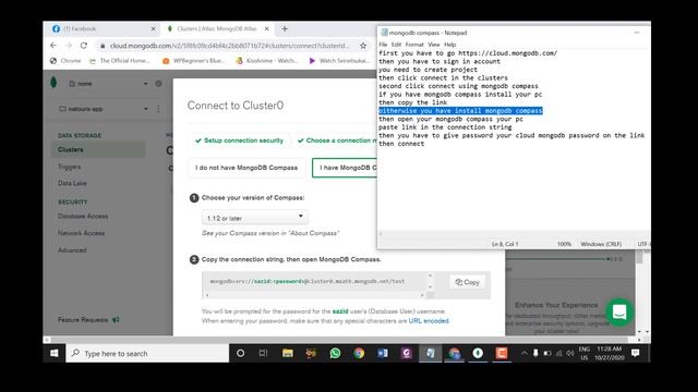 How to connect MongoDB Compass to cloud MongoDB Altas смотреть онлайн