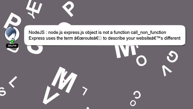 NodeJS : node.js express.js object is not a function call_non_function смотреть онлайн