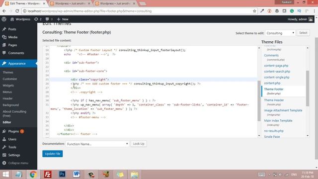 How to Remove or Edit Footer Copyright Text In WordPress Theme (Hindi) смотреть онлайн