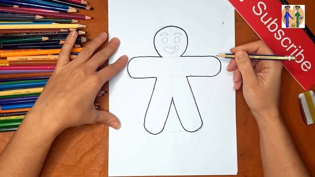 Как нарисовать пряничного человечка. Онлайн-школа рисования "Малевашки" смотреть онлайн