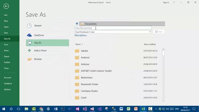 Microsoft Excel 2016 Tutorial In Urdu - How to Save Excel Workbook in Excel 2016 смотреть онлайн