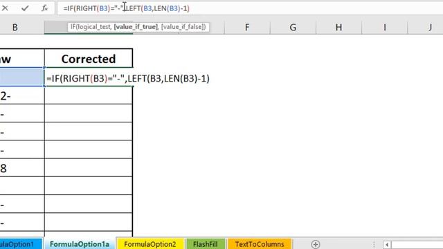 Fix Trailing Minus Signs - Microsoft Excel смотреть онлайн