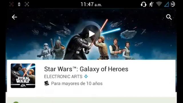 Star Wars;Galaxy Of Heroe [Mod Energia infinita][Android] смотреть онлайн