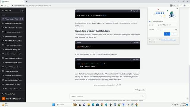 Easiest way to turn a list into an HTML table in python смотреть онлайн