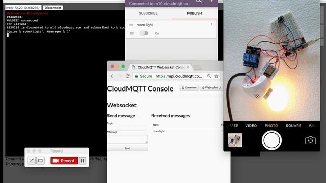 Home Automation Demo: ESP8266 MicroPython, CloudMQTT and IOT MQTT Dashboard android app смотреть онлайн