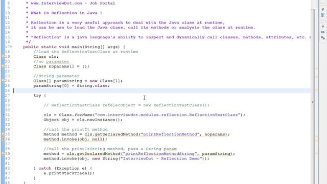 JAVA REFLECTION DEMO смотреть онлайн