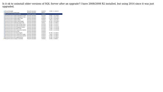 DevOps & SysAdmins: Uninstall Older Sql Server After Upgrade смотреть онлайн