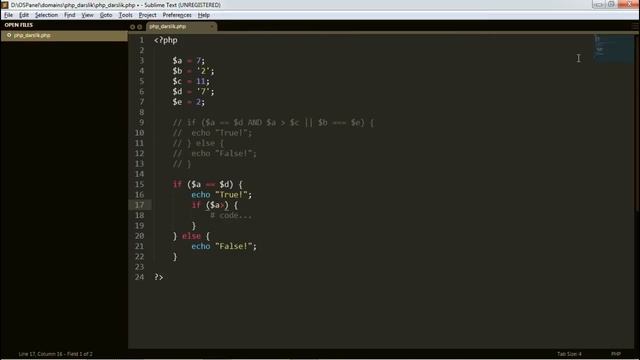 PHP #7 - Dars. PHP da Shart operatorlari 2-qism смотреть онлайн
