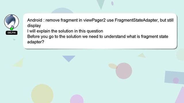 Android : remove fragment in viewPager2 use FragmentStateAdapter, but still display смотреть онлайн