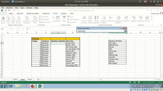 Excel - Validar datos (configuración, listas, fechas, texto, mensajes entrada y error) смотреть онлайн