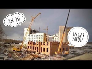 Краны в работе. Гусеничный кран ДЭК-251. Crawler crane