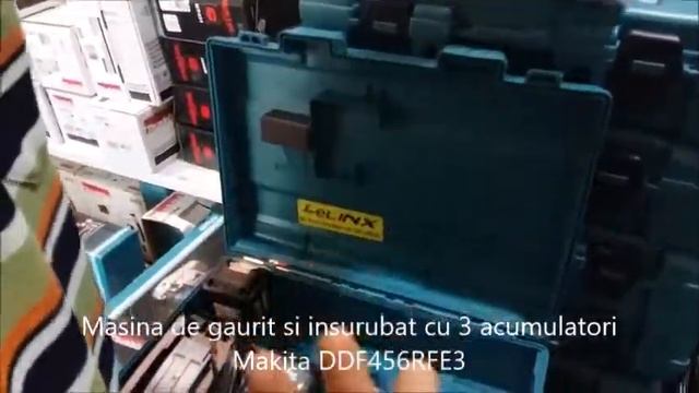 Masina de gaurit si insurubat cu 3 acumulatori Makita DDF456RFE3 set de livrare смотреть онлайн