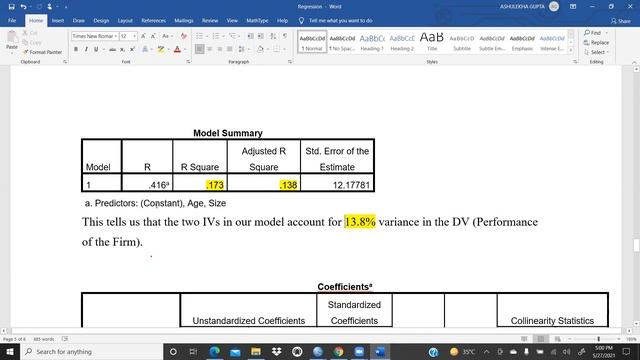 Regression Standard Multiple In SPSS смотреть онлайн