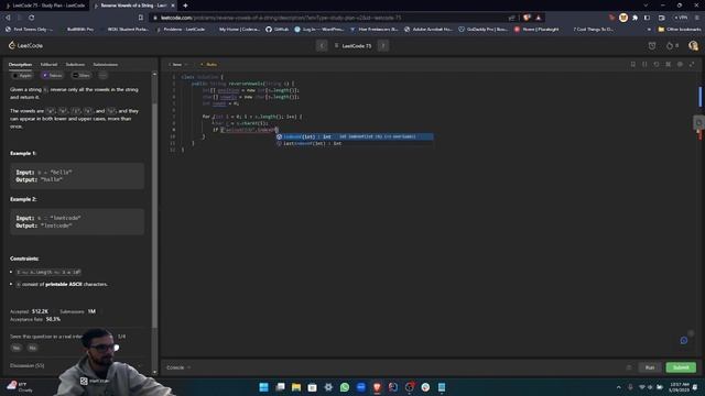 Solving the 'Reverse Vowels of a String' Problem in Java | LeetCode 75 Study Plan смотреть онлайн