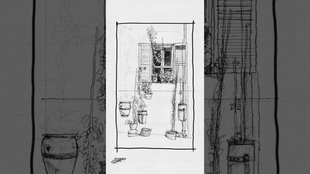 Urban sketching on Wacom cintiq | Vertical Video ! смотреть онлайн