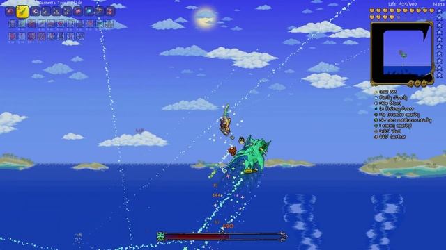 Terraria 1.4 Duke Fishron Melee Master Mode смотреть онлайн