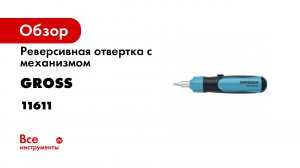 Отвертка реверсивная- механизм SmartPush 12 шт- S2 Gross- 11611