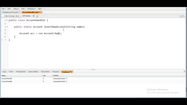 Apex Basics & Database : Manipulate records with DML : Create a method for inserting accounts. смотреть онлайн