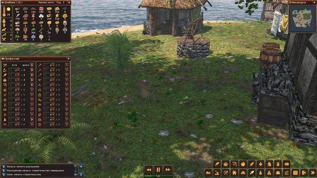 Life is feudal Forest Village, прохождение на русском #2 Поле и дом дровосека смотреть онлайн