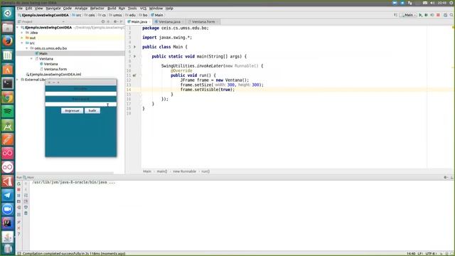 Aplicación Java Swing con GUI Form de IntelliJ IDEA смотреть онлайн