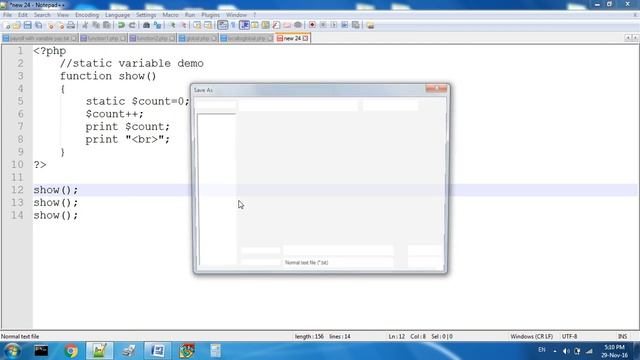 Static Variable In PHP смотреть онлайн
