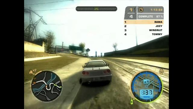 NFS Most Wanted 2005 Nissan Skyline GTR R34 mod gameplay смотреть онлайн