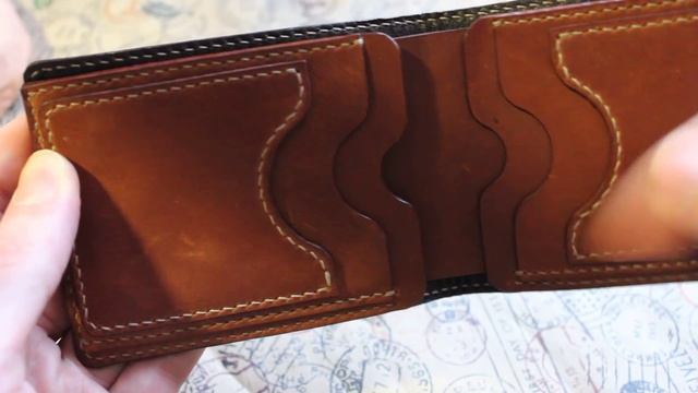 Кожаный кошелёк ( из кожи Крэзи Хорс 1.5 мм.) handmade, leather purse смотреть онлайн