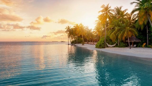 Ocean Ambience On A Tropical Island With Soothing Waves & Paradise View For Relaxation Sleep 30MIN
