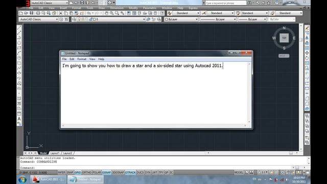 How to draw a star using Autocad смотреть онлайн