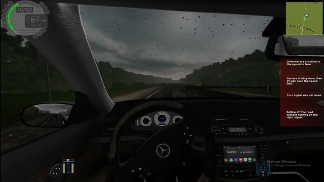 Mercedes Benz E55 AMG Rainy Drive ? смотреть онлайн