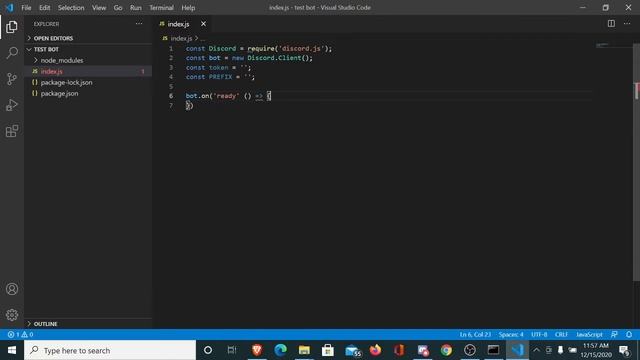 HOW TO CODE YOUR OWN DISCORD BOT USEING VISUAL STUDIO CODE AND DISCORD.JS смотреть онлайн